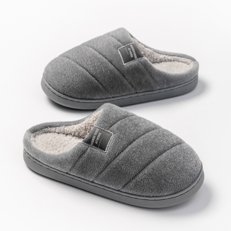 Insole Memory Foam - Men's Winter Plush Slippers - Non-Slip