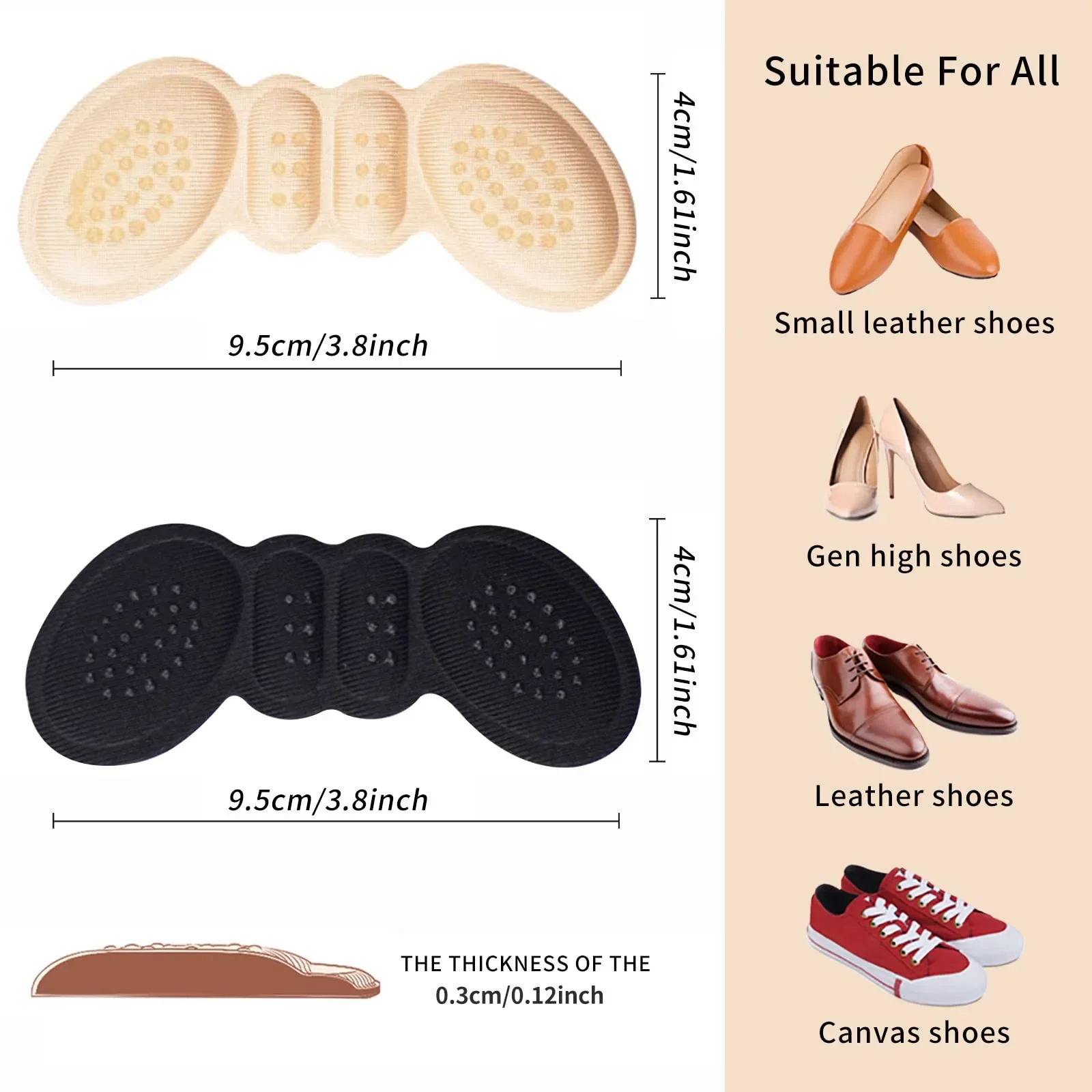 4Pairs Heel Pads for Shoes Too - Heel Liner Grip incelemesi ve fiyatı