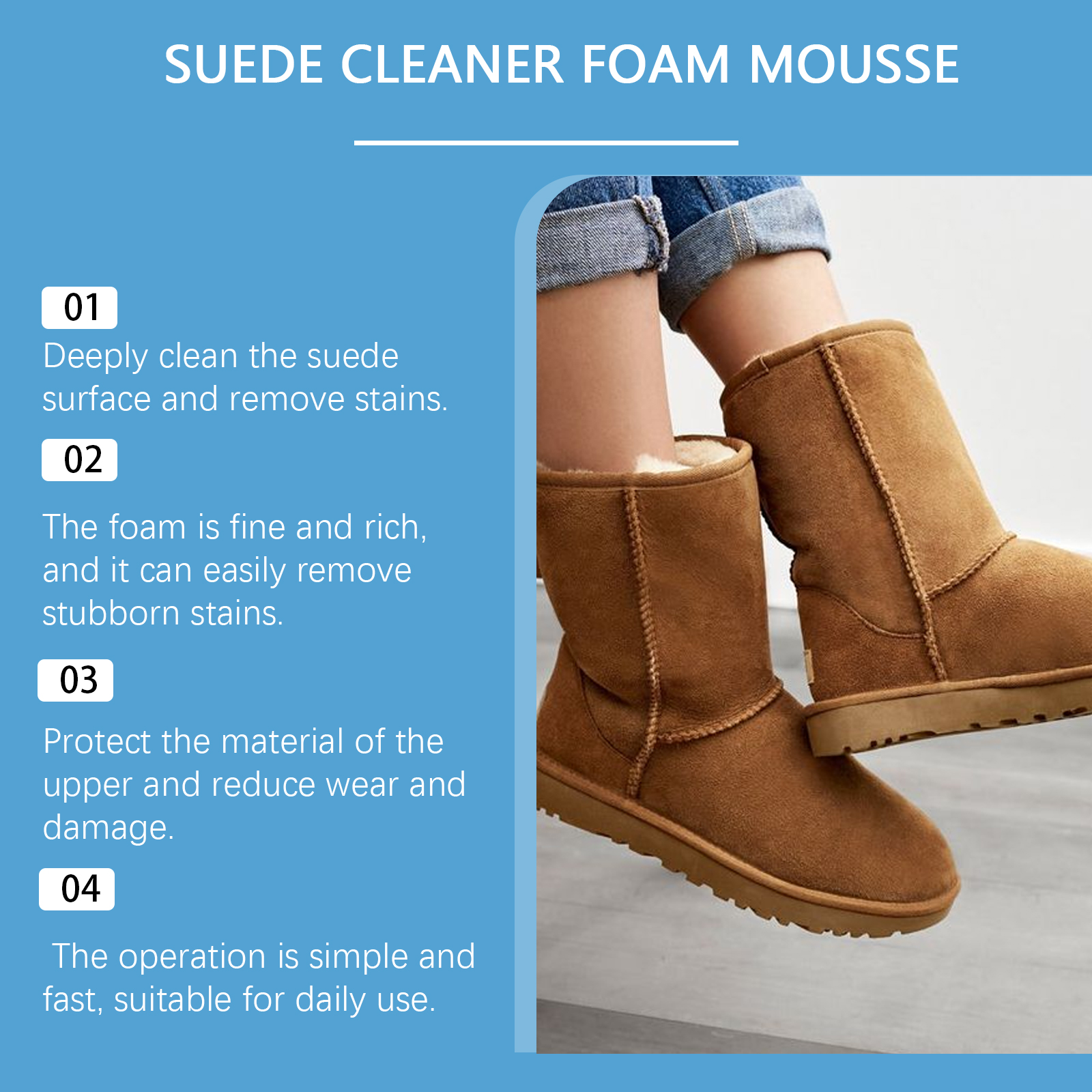 Suede Cleaner Kit Leather Velv - Sneaker Care Foam incelemesi ve fiyatı