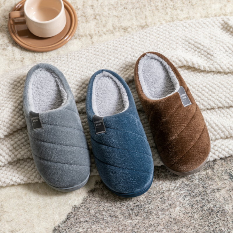 Men's Winter Plush Slippers -  - Insole Memory Foam incelemesi ve fiyatı